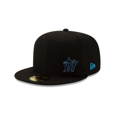 Miami Marlins Gorra | New Era MLB Flawless 59fifty Fitted Cap Mexico - Negros